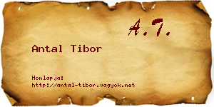Antal Tibor névjegykártya