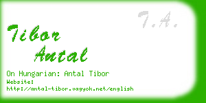 tibor antal business card